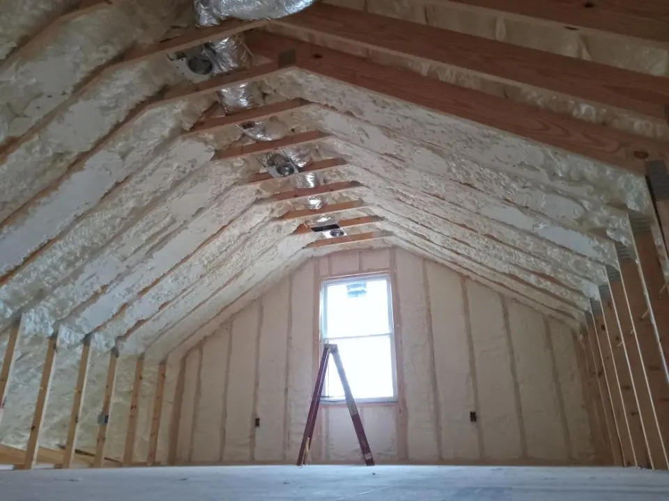 Spray foam roofing application for Crawl Space Insulation project in Americus